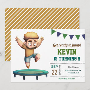 Invitación a la fiesta de cumpleaños de Trampoline
