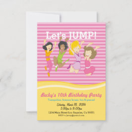 Invitación a la fiesta de cumpleaños de Trampoline