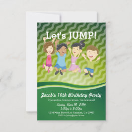 Invitación a la fiesta de cumpleaños de Trampoline