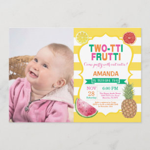 Invitación a la fiesta de cumpleaños de Tutti Frut