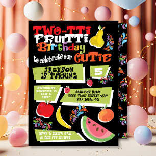 Invitación a la fiesta de cumpleaños de Tutti Frut