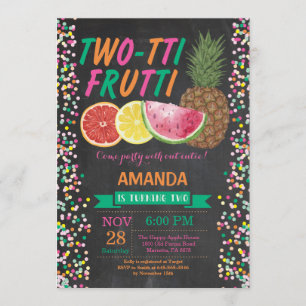 Invitación a la fiesta de cumpleaños de Tutti Frut