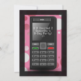 Invitación a la fiesta de cumpleaños de un adolesc