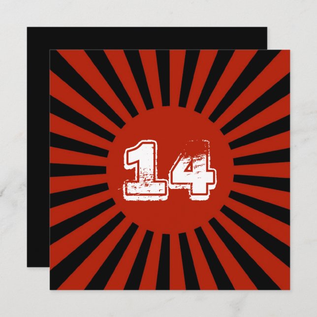 Invitación a la fiesta de cumpleaños de un adolesc (Anverso / Reverso)