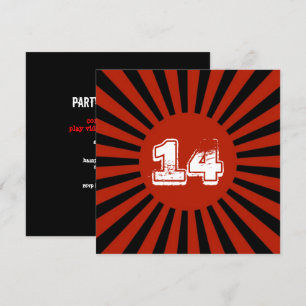 Invitación a la fiesta de cumpleaños de un adolesc