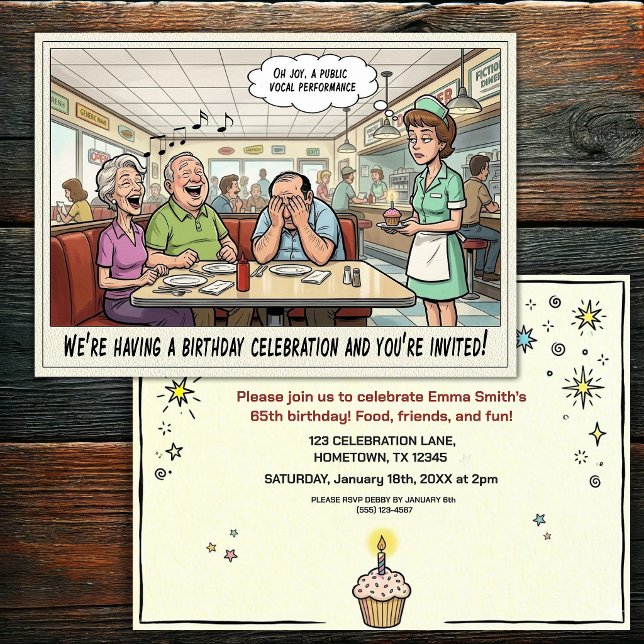 Invitación a la fiesta de cumpleaños de un anciano (Subido por el creador)