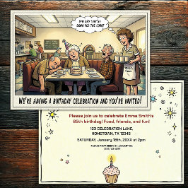 Invitación a la fiesta de cumpleaños de un anciano