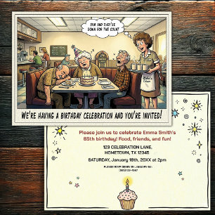 Invitación a la fiesta de cumpleaños de un anciano