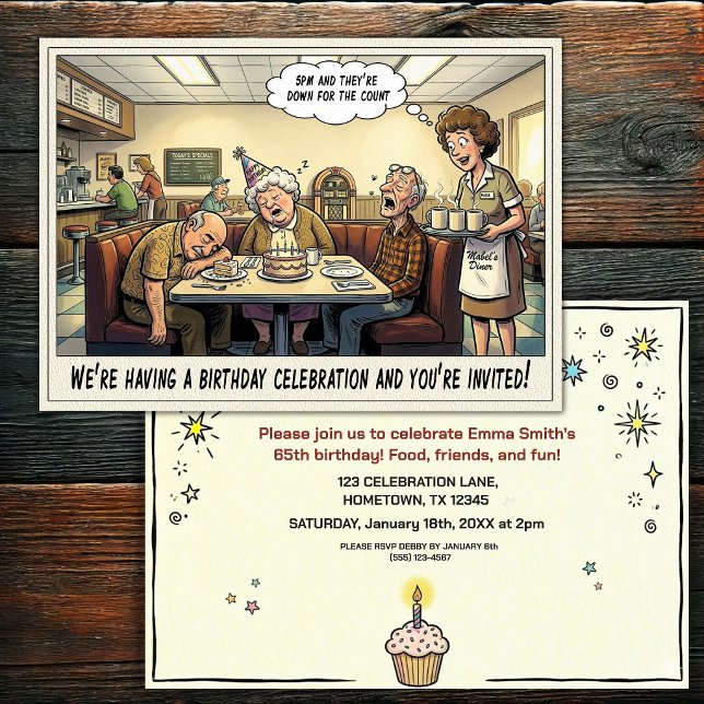 Invitación a la fiesta de cumpleaños de un anciano (Subido por el creador)