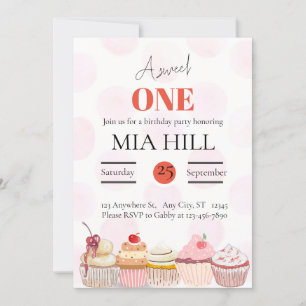 Invitación a la fiesta de cumpleaños de un año