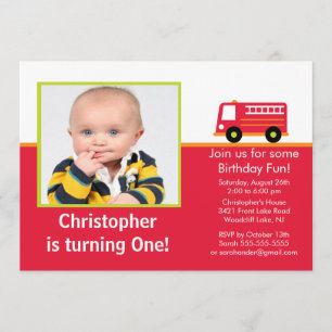 Invitación a la fiesta de cumpleaños de un camión