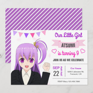 Invitación a la fiesta de cumpleaños de un Chica a