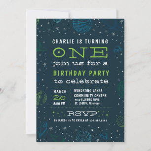 Invitación a la fiesta de cumpleaños de un chico d