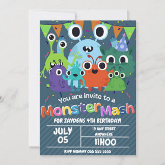 Invitación a la fiesta de cumpleaños de un monstru
