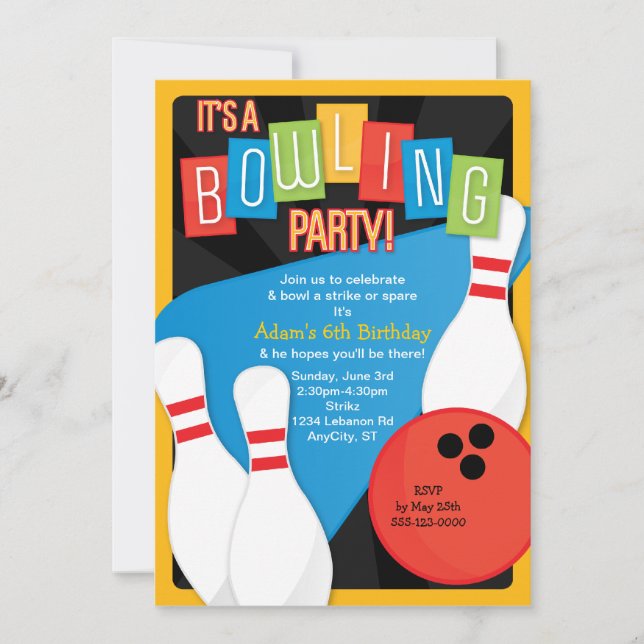 Invitación a la fiesta de cumpleaños de un niño co (Anverso)