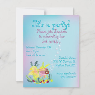 Invitación a la fiesta de cumpleaños de un niño de