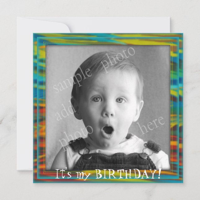 Invitación a la fiesta de cumpleaños de un niño pe (Anverso)