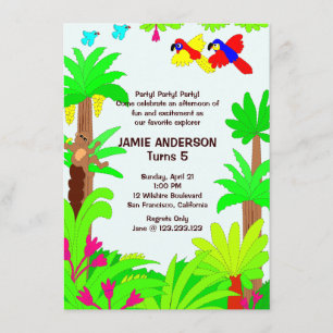 Invitación a la fiesta de cumpleaños de un niño Sa