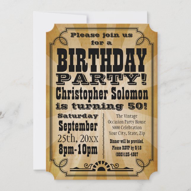 Invitación a la fiesta de cumpleaños de un país vi (Anverso)