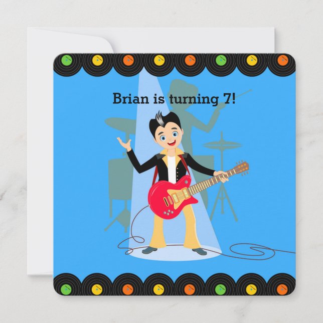 Invitación a la fiesta de cumpleaños de una estrel (Anverso)