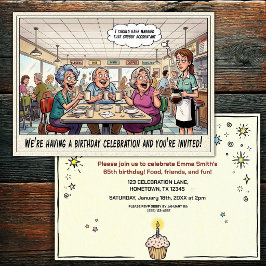 Invitación a la fiesta de cumpleaños de una person