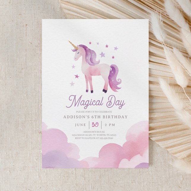 Invitación a la fiesta de cumpleaños de Unicorn (Subido por el creador)
