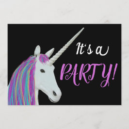 Invitación a la fiesta de cumpleaños de Unicorn