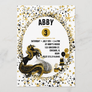 Invitación a la fiesta de cumpleaños de Unicornio 