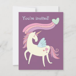 Invitación a la fiesta de cumpleaños de Unicornio
