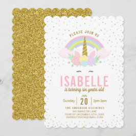 Invitación a la fiesta de cumpleaños de Unicornio 
