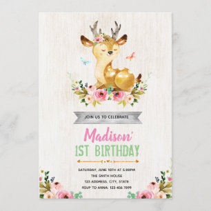 invitación a la fiesta de cumpleaños de venados
