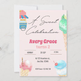 Invitación a la fiesta de cumpleaños de verano de