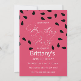 invitación a la fiesta de cumpleaños de verano de 