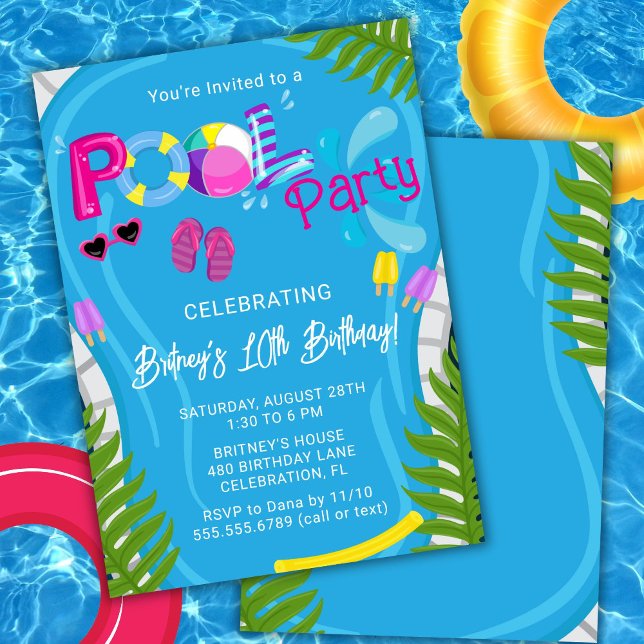 Invitación a la fiesta de cumpleaños de verano de  (Subido por el creador)