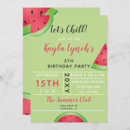 invitación a la fiesta de cumpleaños de verano de 