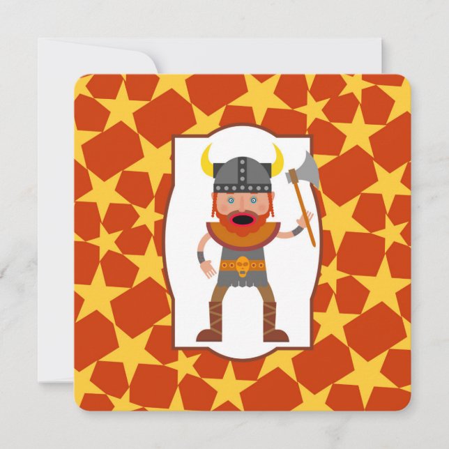 Invitación a la fiesta de cumpleaños de Viking War (Anverso)