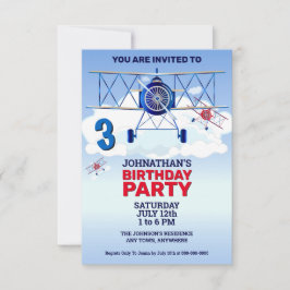 Invitación a la fiesta de cumpleaños de Vintage Ai