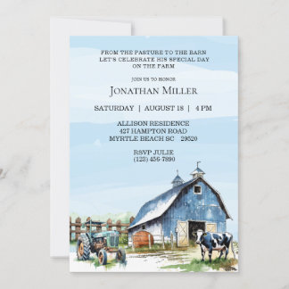 Invitación a la fiesta de cumpleaños de Vintage Fa