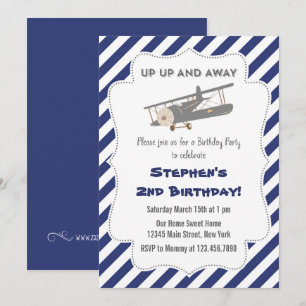 Invitación a la fiesta de cumpleaños de Vintage Pl