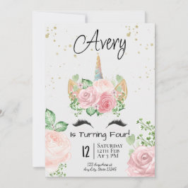 Invitación a la fiesta de cumpleaños de Watercolor