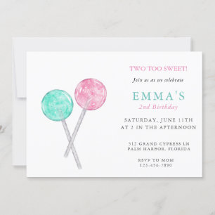 Invitación a la fiesta de cumpleaños de Watercolor