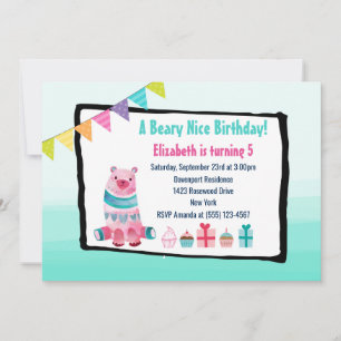 Invitación a la fiesta de cumpleaños de Watercolor