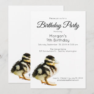 Invitación a la fiesta de cumpleaños de Watercolor