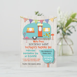 Invitación a la fiesta de cumpleaños de White Tras