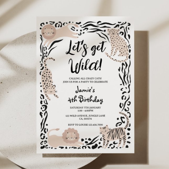 Invitación a la fiesta de cumpleaños de Wild Cat J (Subido por el creador)