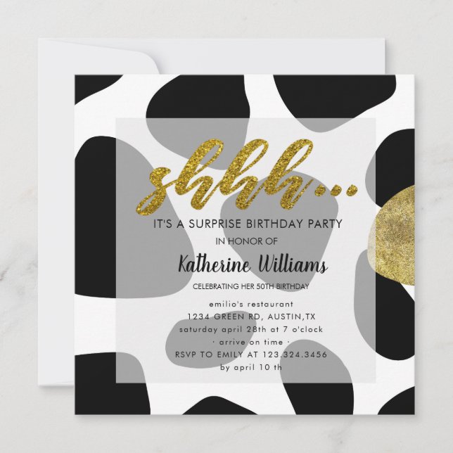 Invitación a la fiesta de cumpleaños de Wild Fifty (Anverso)