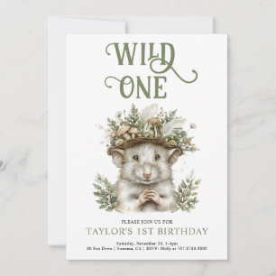 Invitación a la fiesta de cumpleaños de Wild One B