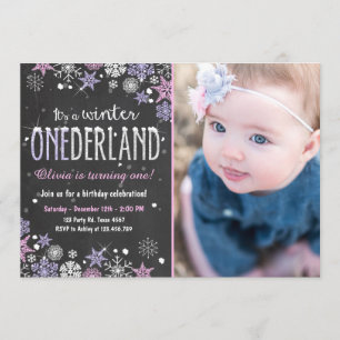 Invitación a la fiesta de cumpleaños de Winter One