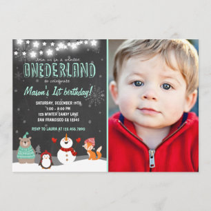 Invitación a la fiesta de cumpleaños de Winter ONE