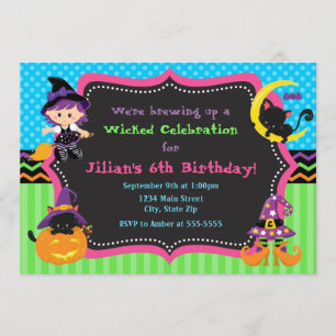 Invitación a la fiesta de cumpleaños de Witch Hall